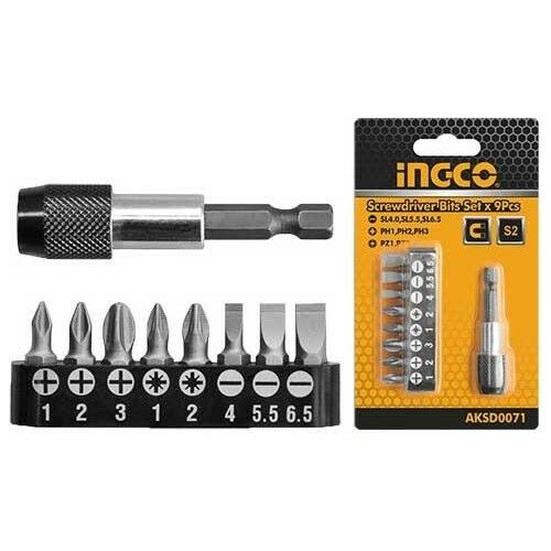 İngco 9 Parça Bits Tornavida Ucu Seti -Aksd0071