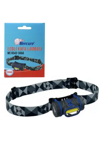 Mercure MC6543 Ledli Kafa Lambası 3 Fonksiyonlu Pilli Kafa Feneri