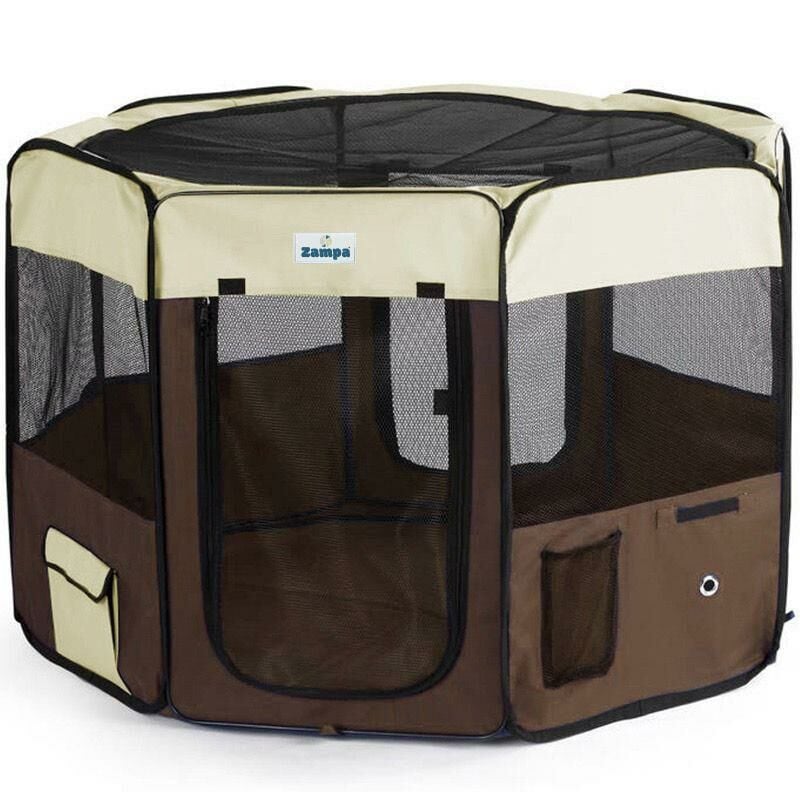 Zampa - Pet Park Oyun Alanı Krem-Kahverengi 96X96X61