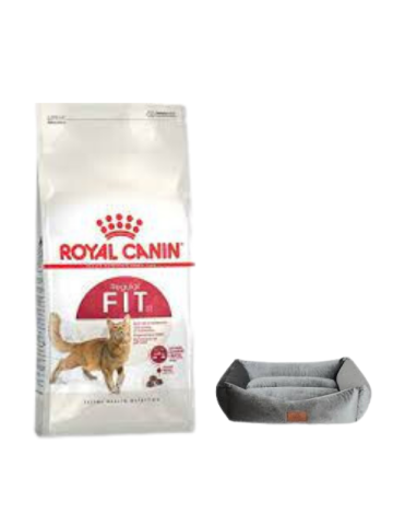 Royal Canin Fit 32  Yetişkin Kuru Kedi Maması 4 Kg,Mini Small Gri Yatak