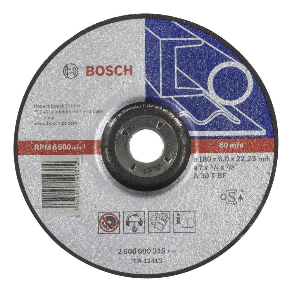 Bosch Expert Serisi Metal İçin Bombeli Taşlama Diski A 30 T Bf, 180 Mm, 6,0 Mm