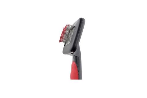 Zampa Slikon Top Başlıklı Kedi ve Köpek Fırçası Small 14x6cm, Kırmızı
