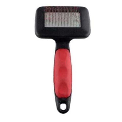 Zampa Slikon Top Başlıklı Kedi ve Köpek Fırçası Small 14x6cm, Kırmızı