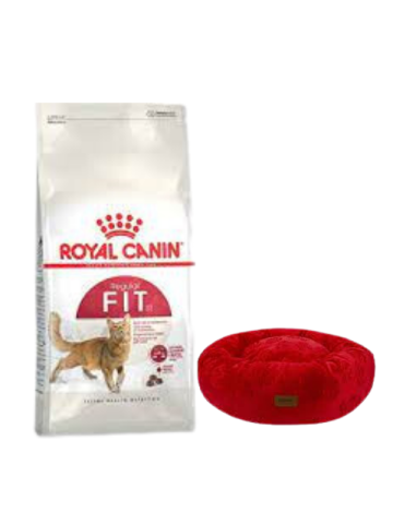 Royal Canin Fit 32  Yetişkin Kuru Kedi Maması 4 Kg,Kırmızı Luxe Donut Yatak