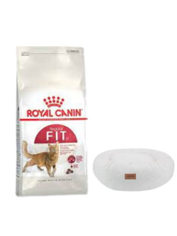 Royal Canin Fit 32  Yetişkin Kuru Kedi Maması 4 Kg,Beyaz Luxe Donut Yatak