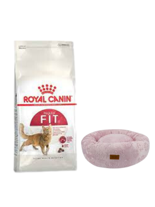 Royal Canin Fit 32  Yetişkin Kuru Kedi Maması 4 Kg,Pembe Luxe Donut Yatak
