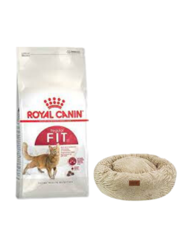 Royal Canin Fit 32  Yetişkin Kuru Kedi Maması 4 Kg,Kahve Luxe Donut Yatak