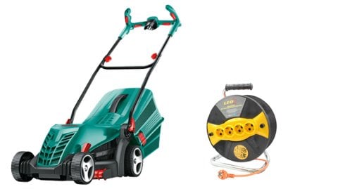 Bosch Arm 34 Çim Biçme Makinası + Leo 3x1,5 20 mt Seyyar