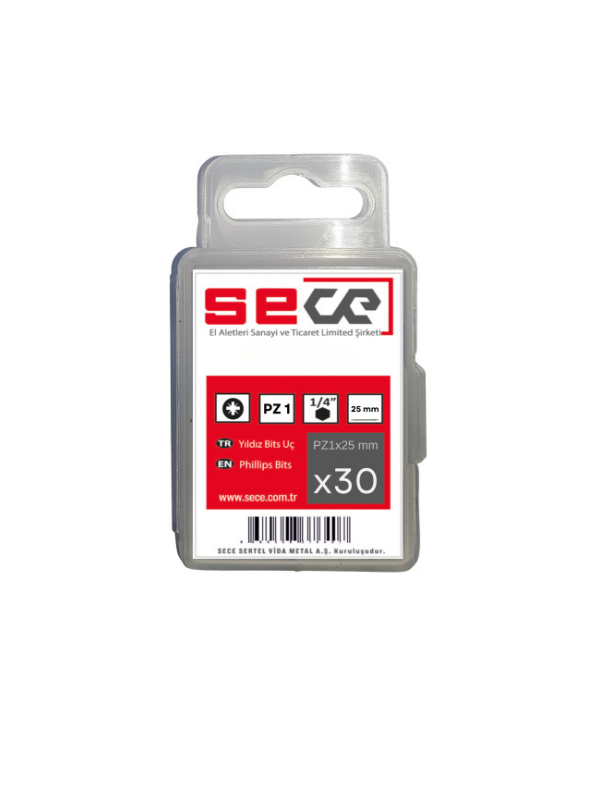 Sece 1/4'' Pozıdrıv Bits Uç Pz1X25 Mm 30 Adet