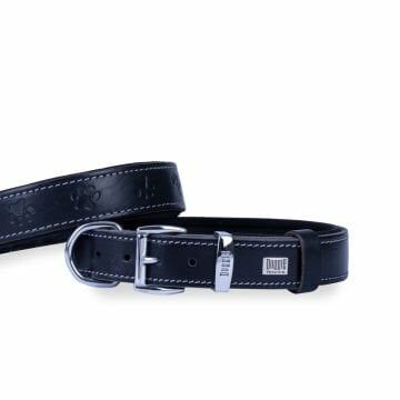 Doggie Konfor Deri Pati Desenli Boyun Tasması Siyah 2,5X37-45Cm