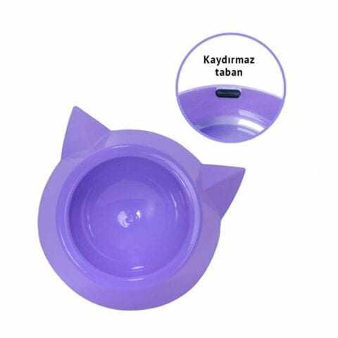 Zampa Kedi Figürlü Plastik Mama Kabı 15,5 x 5,5 cm