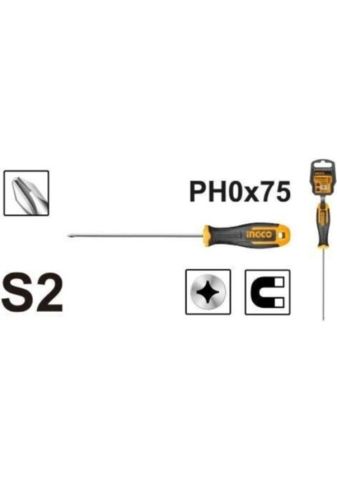 İngco Mıknatıslı Düz Tornavida (ING-HS68PH0075)