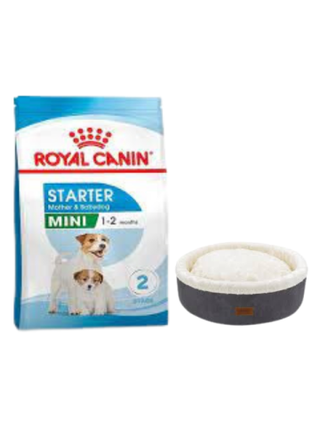 Royal Canin Mini Starter Mother&Babydog Köpek Maması 4 Kg, Gri Mia Donut Yatak