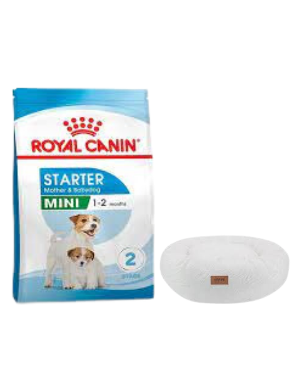 Royal Canin Mini Starter Mother&Babydog Köpek Maması 4 Kg, Beyaz Luxe Donut Yatak