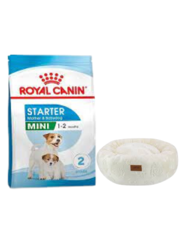 Royal Canin Mini Starter Mother&Babydog Köpek Maması 4 Kg, Krem Luxe Donut Yatak