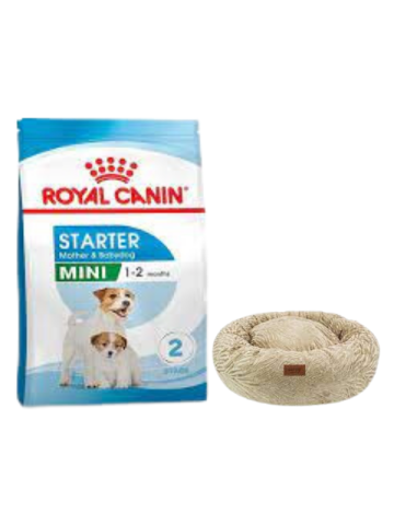 Royal Canin Mini Starter Mother&Babydog Köpek Maması 4 Kg, Kahve Luxe Donut Yatak