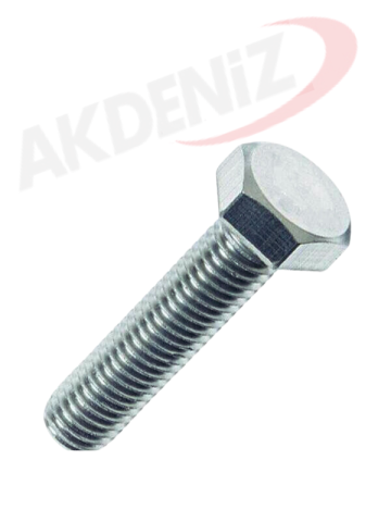 Akdeniz DIN933 M10*80 Mm Galv. Kaplamalı Cıvata 400 Adet