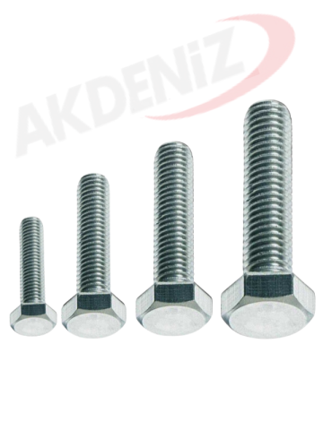 Akdeniz DIN933 M10*80 Mm Galv. Kaplamalı Cıvata 400 Adet