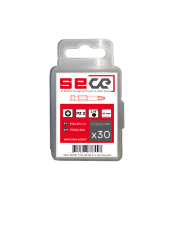 Sece 1/4'' Pozıdrıv Bits Uç Pz2X50 Mm 30 Adet