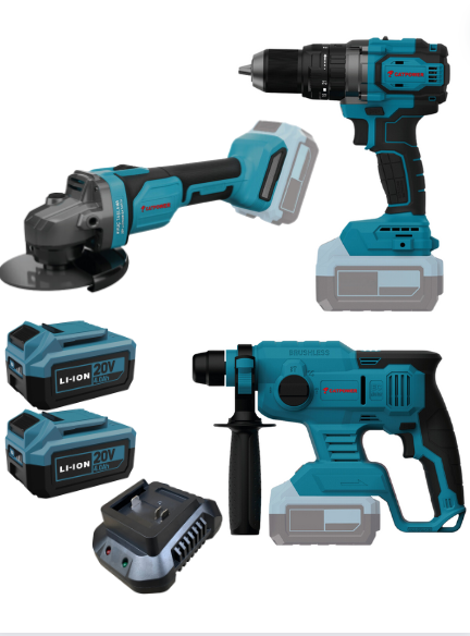 Catpower 4235 Akülü Vidalama, Kırıcı-Delici, Taşlama  Kömürsüz Motor 20V 2x4.0 Ah Akü