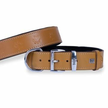 Doggie Konfor Deri Pati Desenli Boyun Tasması Kamel 4X47-55Cm