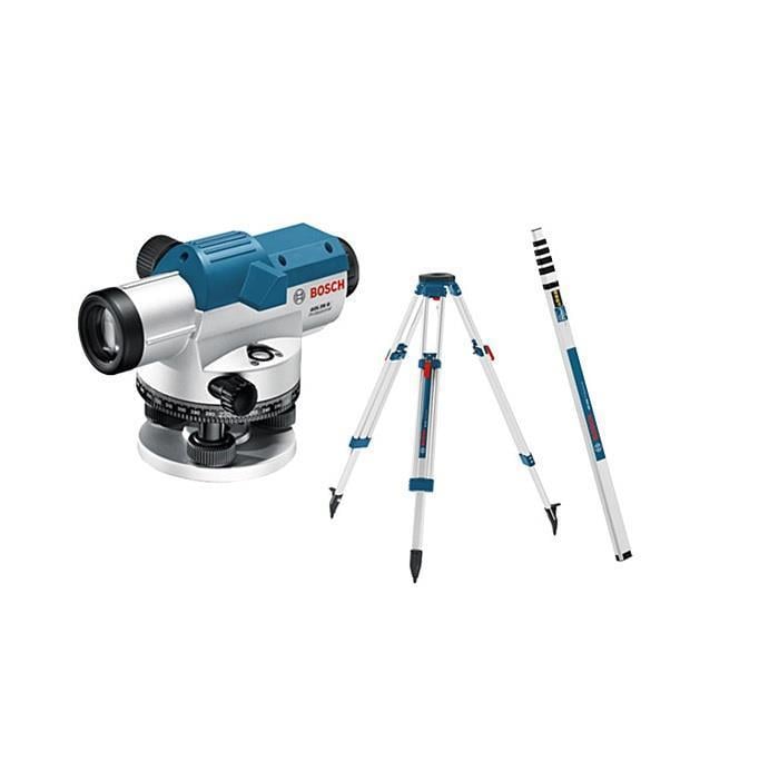 Bosch Gol 20 D Optik Hizalama/Optik Nivo (Ölçüm Birimi : Derece) + Profesyonel Hafif Alüminyum Tripod Ve Profesyonel Alümiyum Mira