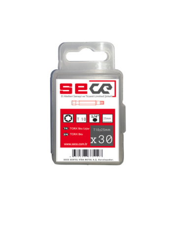 Sece 1/4'' Torx Bits Uç T10X25 Mm 30 Adet