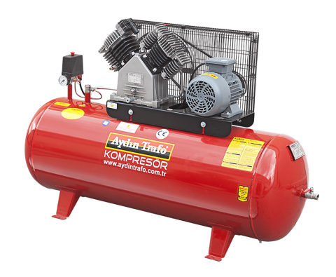 Aydın Trafo Çift Kademe Pistonlu Kompresör  200 LT  2 HP  Monofaz
