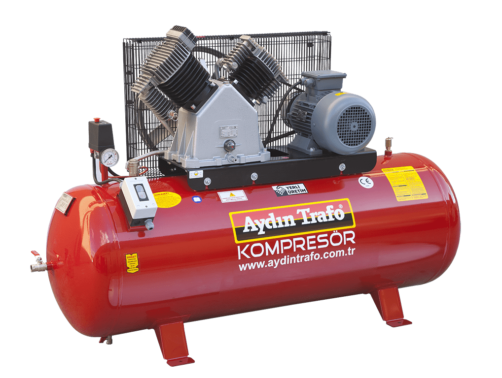 Aydın Trafo Çift Kademe Pistonlu Kompresör  300 LT  5.5 HP  Monofaz