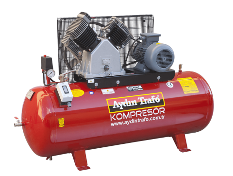 Aydın Trafo Çift Kademe Pistonlu Kompresör  300 LT  5.5 HP  Monofaz