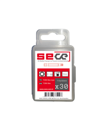 Sece 1/4'' Torx Bits Uç T10X50 Mm 30 Adet