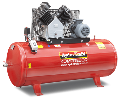 Aydın Trafo Çift Kademe Pistonlu Kompresör  530 LT  7.5 HP  Monofaz