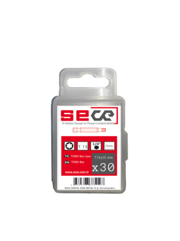 Sece 1/4'' Torx Bits Uç T15X25 Mm 30 Adet