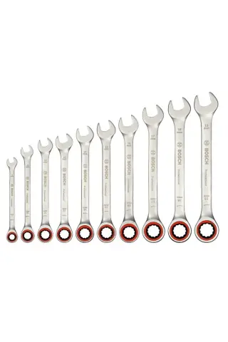 Bosch Professional Cırcır Anahtar Seti 10 Parçalı 1600 A02 AUO