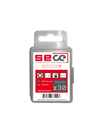 sece 1/4'' Torx Bits Uç T27X25 Mm 30 Adet
