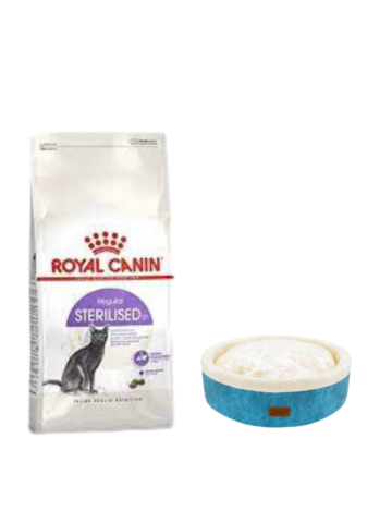 Royal Canin Sterilised 37 Kısırlaştırılmış Kuru Kedi Maması 4 Kg, Mavi Mia Donut Yatak