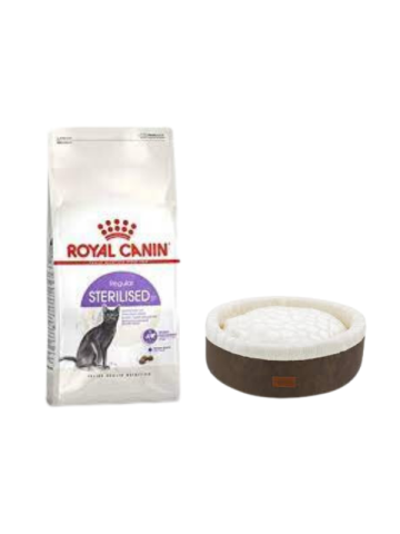 Royal Canin Sterilised 37 Kısırlaştırılmış Kuru Kedi Maması 4 Kg, Kahve Mia Donut Yatak