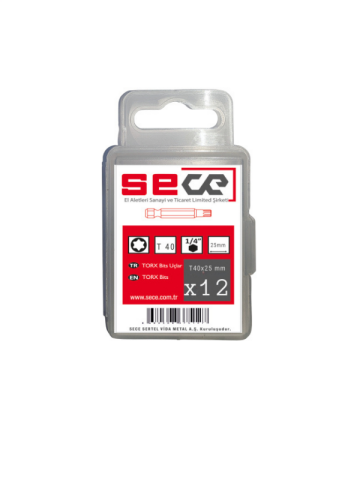 Sece 1/4'' Torx Bits Uç T40X25 Mm 12 Adet