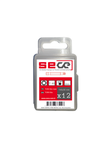 Sece 1/4'' Torx Bits Uç T40X50 Mm 12 Adet