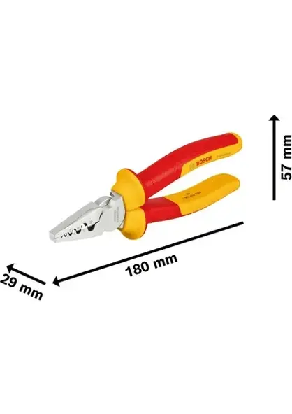 Bosch Profesyonel İzole Pense VDE Pense 180mm - 1.600.A02.NE1
