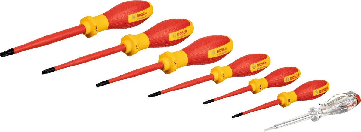 Bosch VDE Screwdriver Set, TX 7 pcs Professional