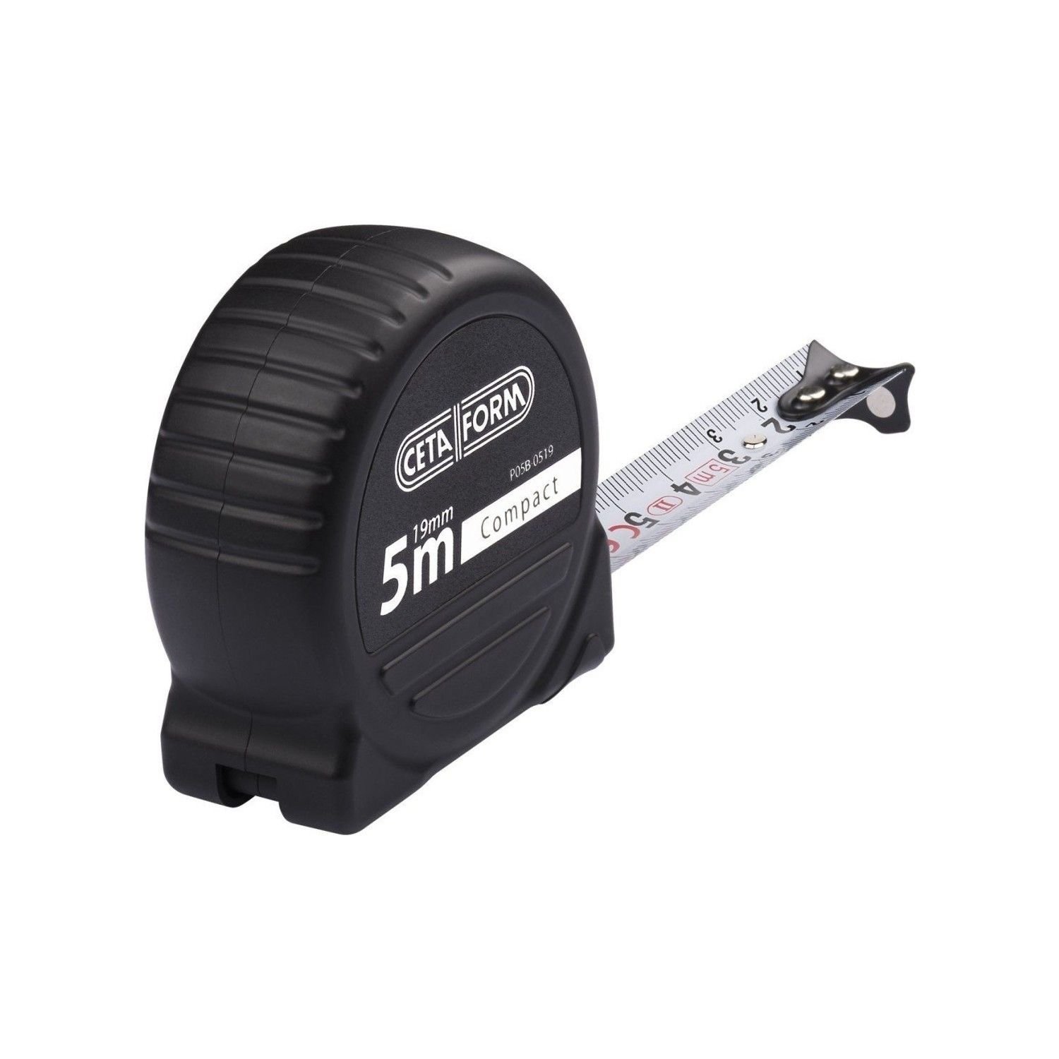 Ceta Form P05B-0519 Compact Şerit Metre/siyah Kasa-Mıknatıslı-5MX19MM