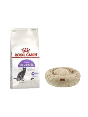 Royal Canin Sterilised 37 Kısırlaştırılmış Kuru Kedi Maması 10 Kg, Kahve Luxe Donut Yatak