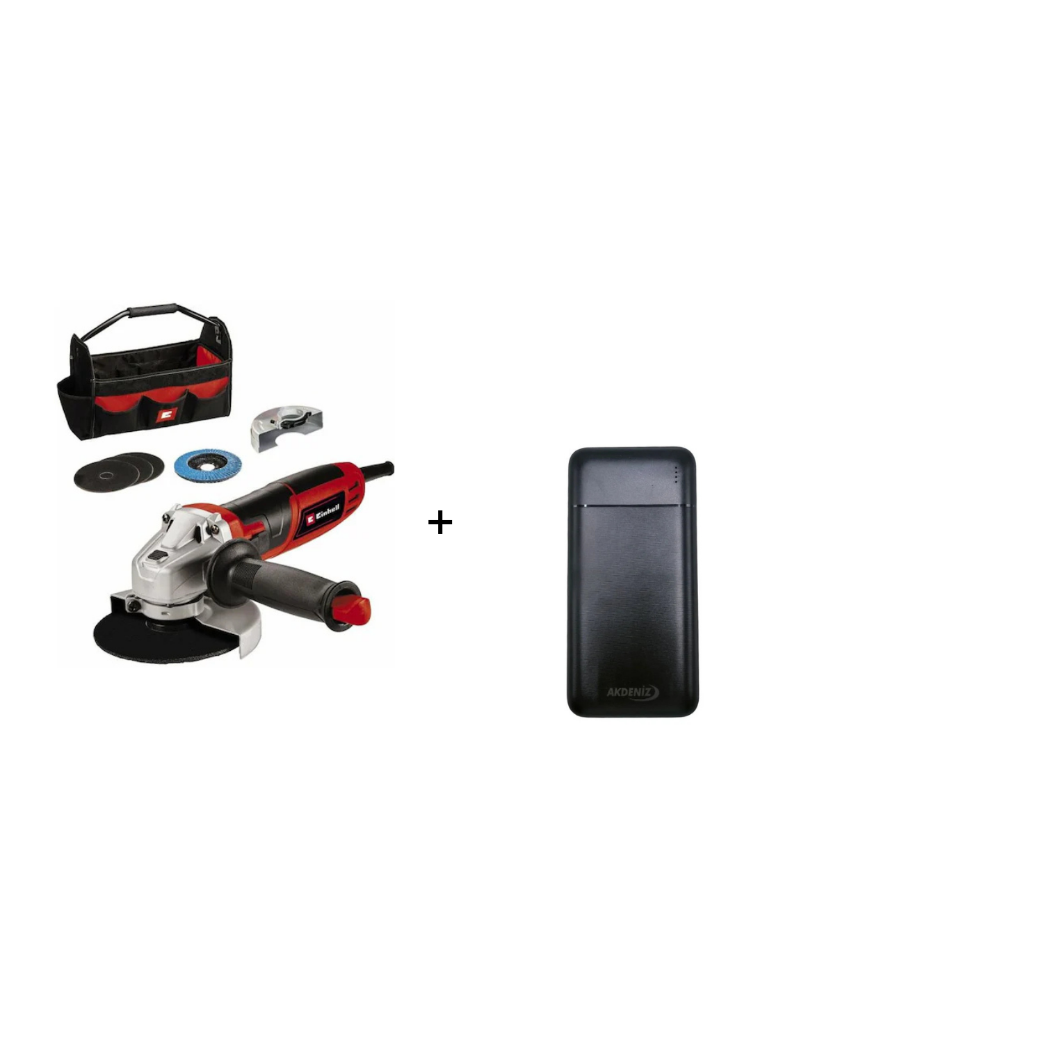 Einhell TC-AG 125/850 Kit Taşlama 850W – 4430977 + Akdeniz Taşınabilir Şarj Cihazı (Model: S125Q)