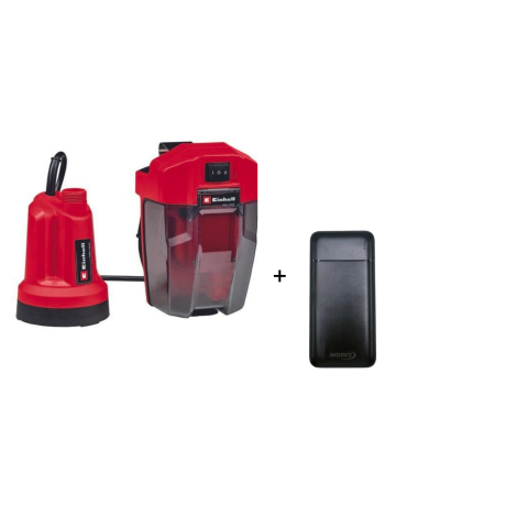 Einhell GE-SP 18 LL Li (1x4,0 Ah), Akülü Dalgıç Pompa - Temiz Su – 4181561 + Akdeniz Taşınabilir Şarj Cihazı (Model: S125Q)