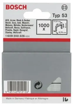 Bosch - İnce Zımba Teli Tip 53 - 11,4 X 0,74 X 6 Mm