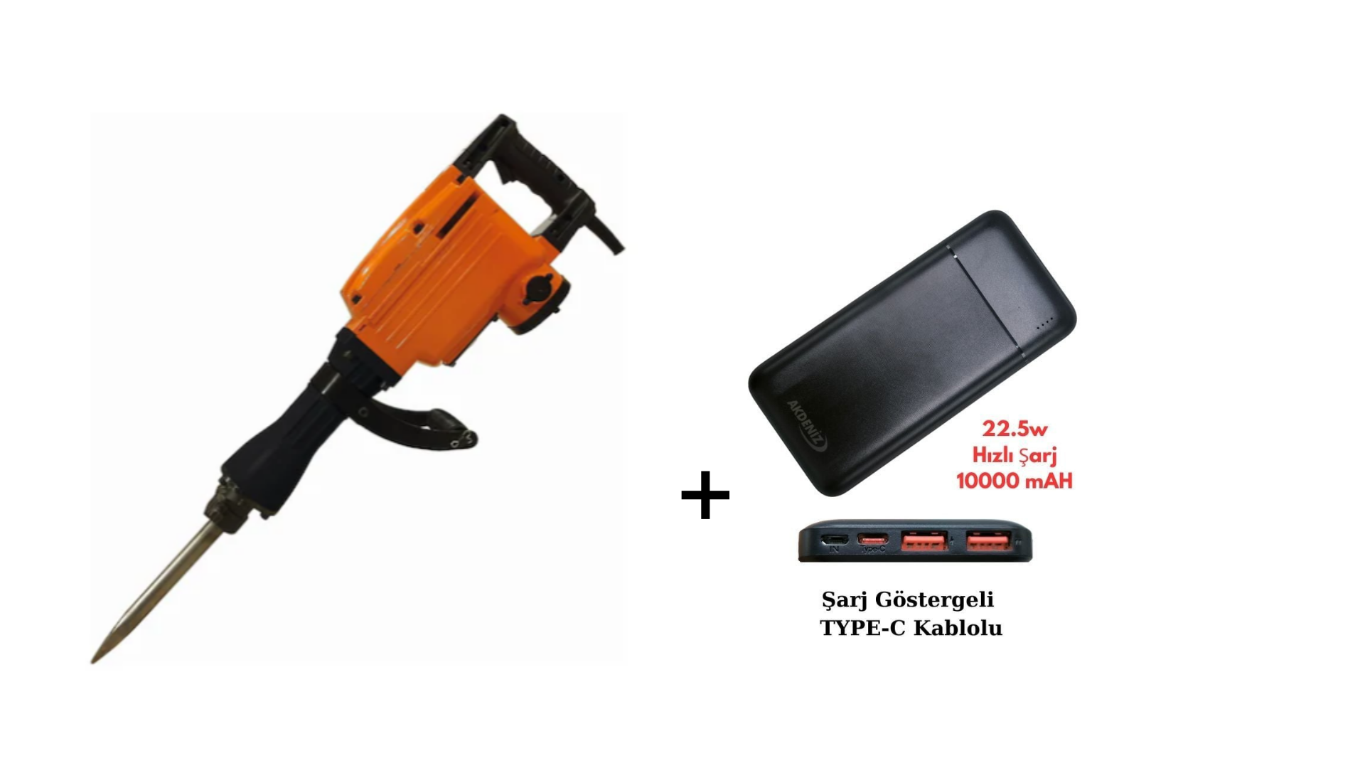 Catpower 7919 Kırıcı Hex 14 KG - CAT7919  + Akdeniz Taşınabilir Şarj Cihazı (Model: S125Q)