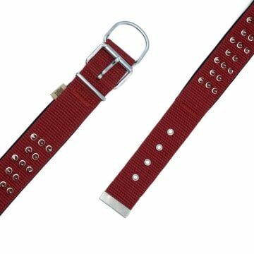 Doggie Konfor Dokuma Bol Çivili Boyun Tasması Kırmızı 5X50-60Cm