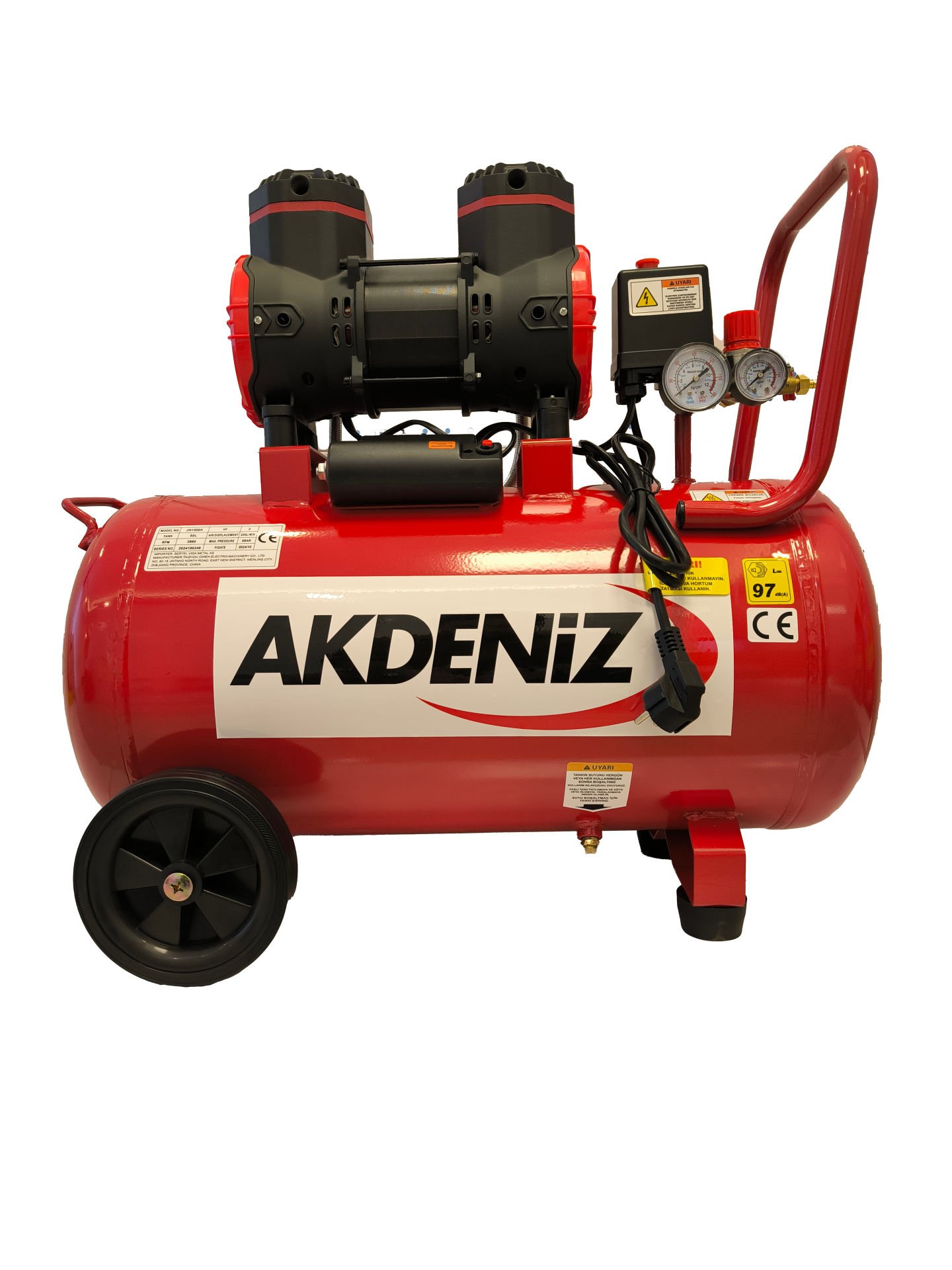 Akdeniz 50 Litre Yağsız Hava Kompresörü 2 Hp