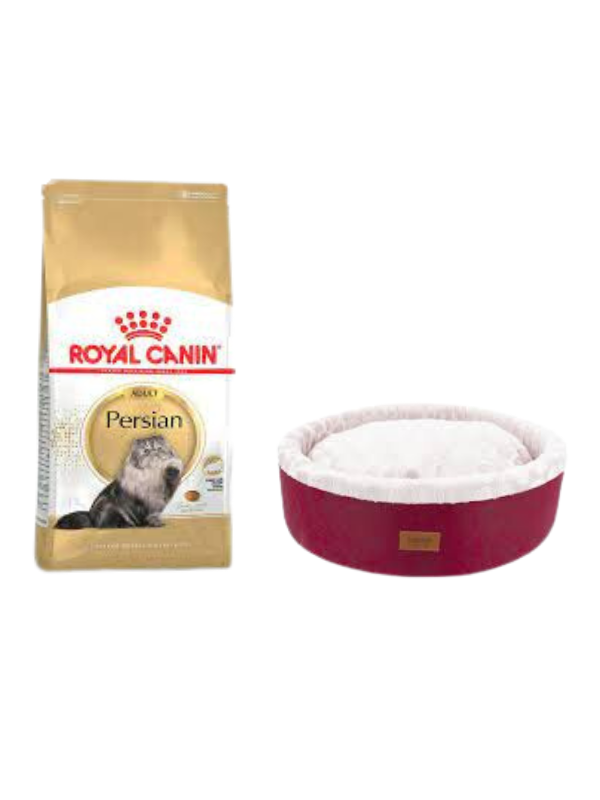 Royal Canin Persian Yetişkin Kuru Kedi Maması 2 Kg,Bordo Mia Donut Yatak